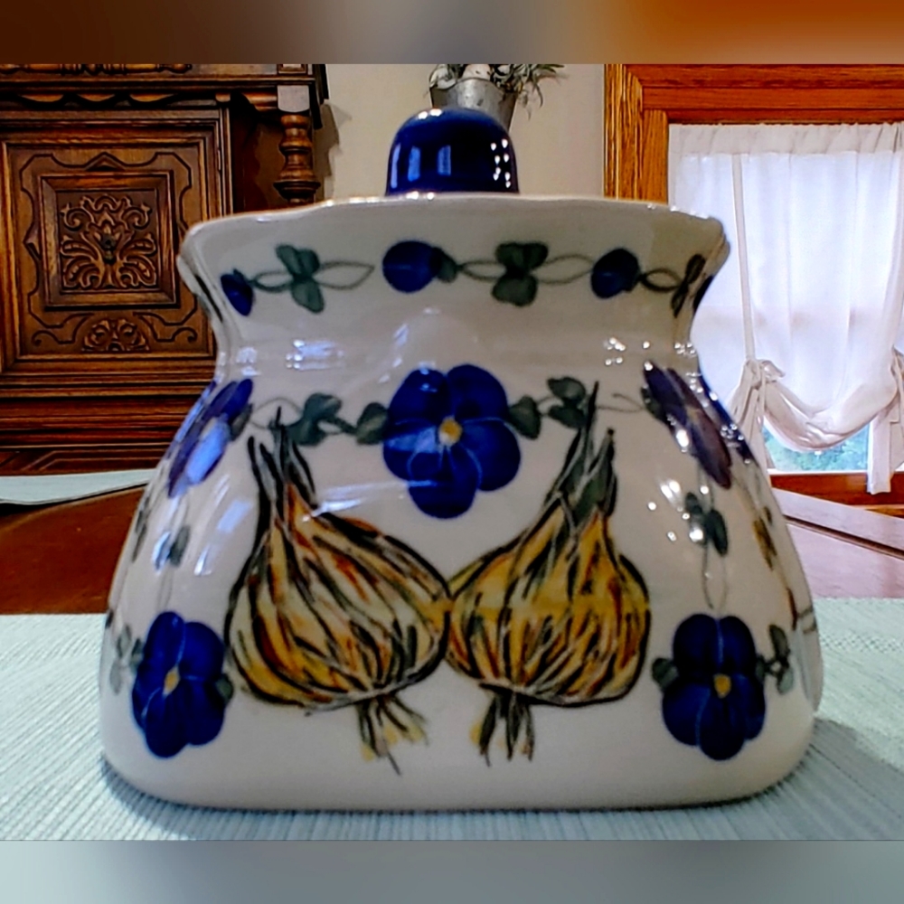 Unikat Garlic Keeper - Polish Pottery